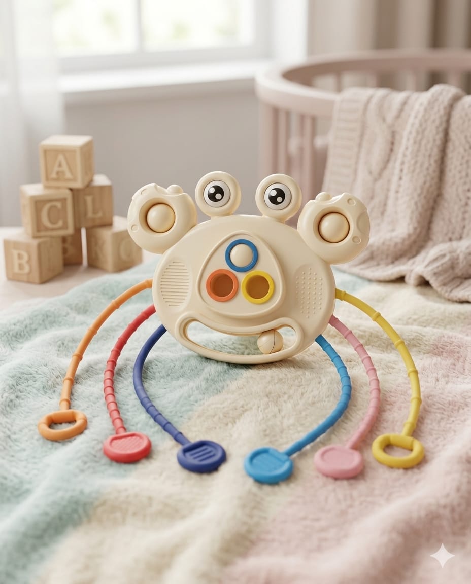 Crab Sensory Pull String Toy