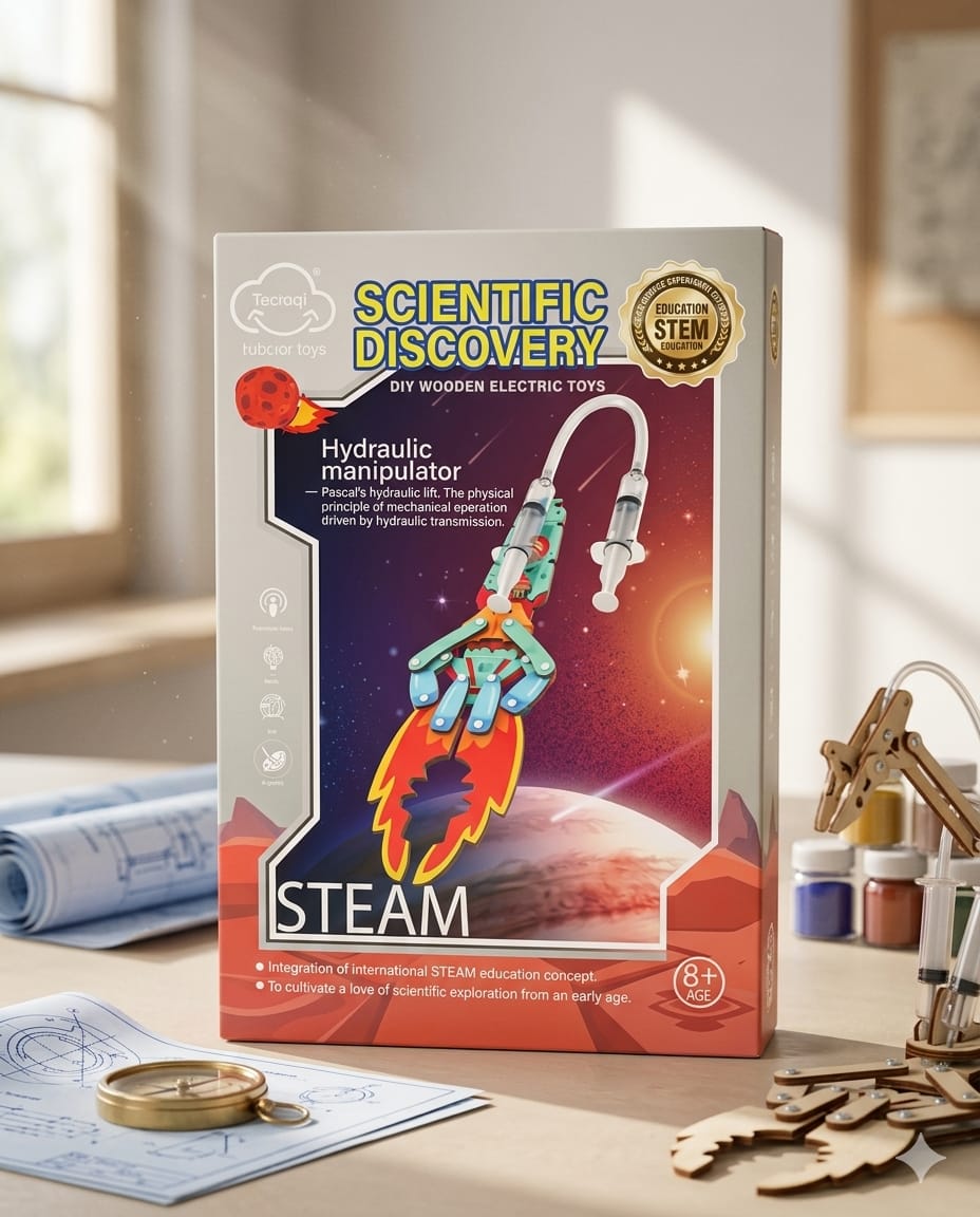 Hydraulic Manipulater DIY Wooden STEAM Kit