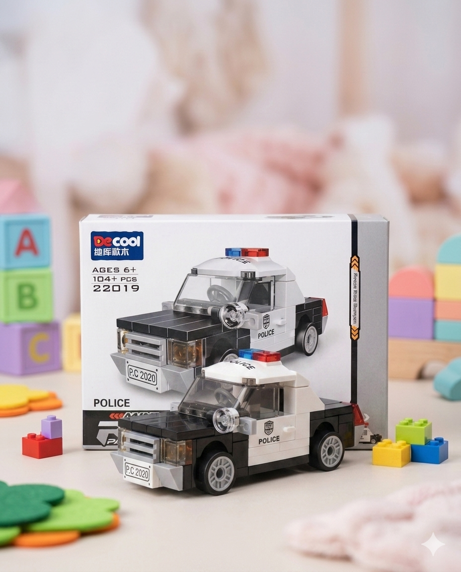 Mini Building Blocks Police Car