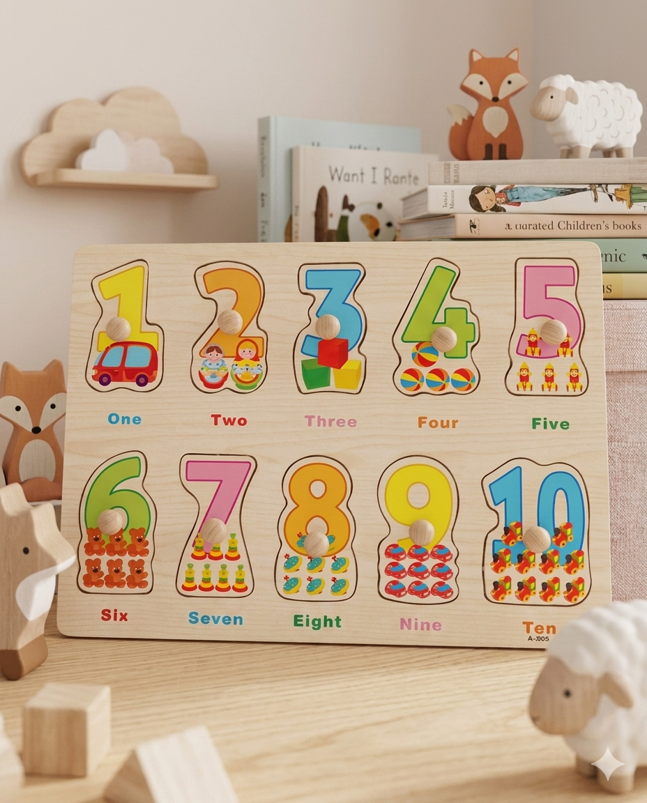 Numbers Pegboard Puzzle