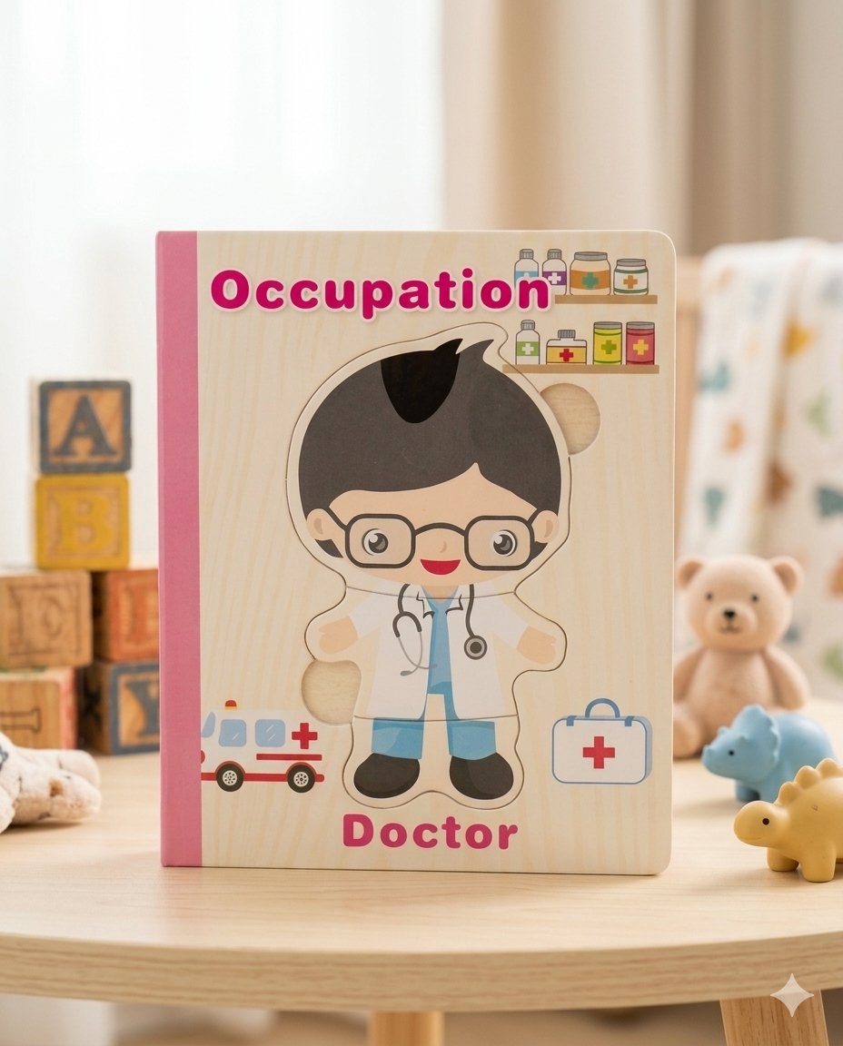 Occupations Wooden Puzzle Book