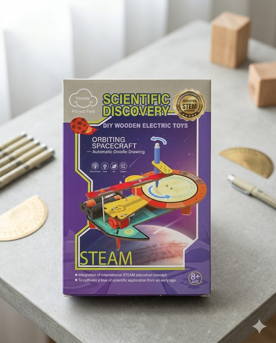 Orbiting Spacecraft DIY Wooden STEAM Kit