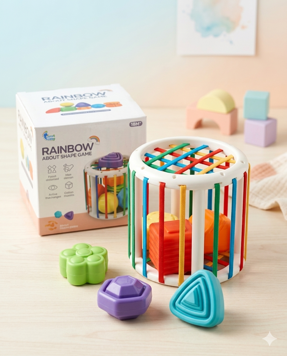 Rainbow Shape Sorting Game