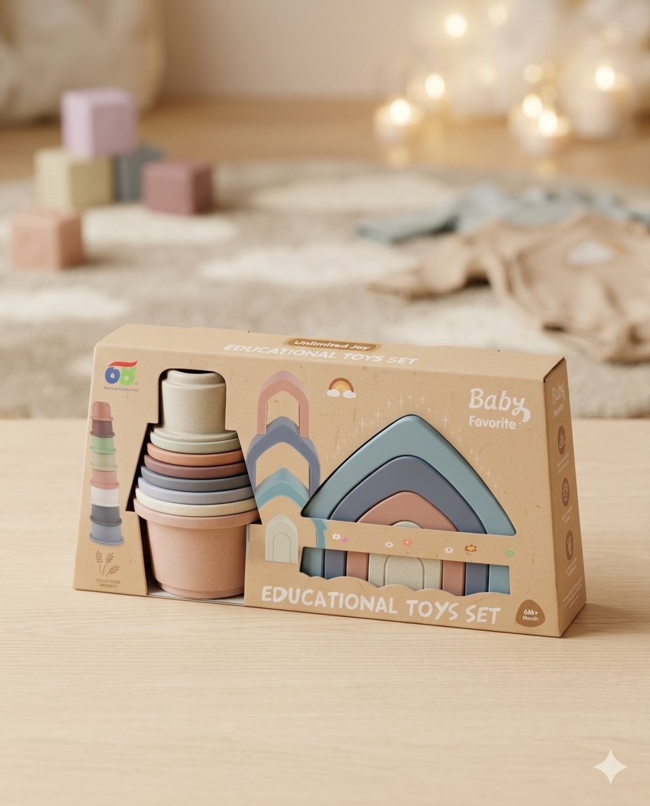 Stacking Cups & Nesting Rainbow Playset