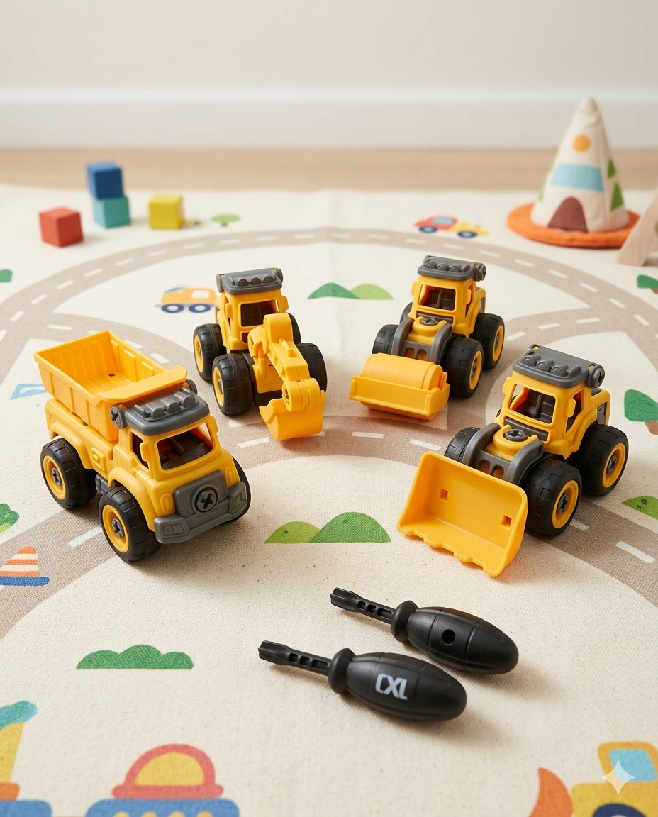 Take-Apart Construction Vehicle Set