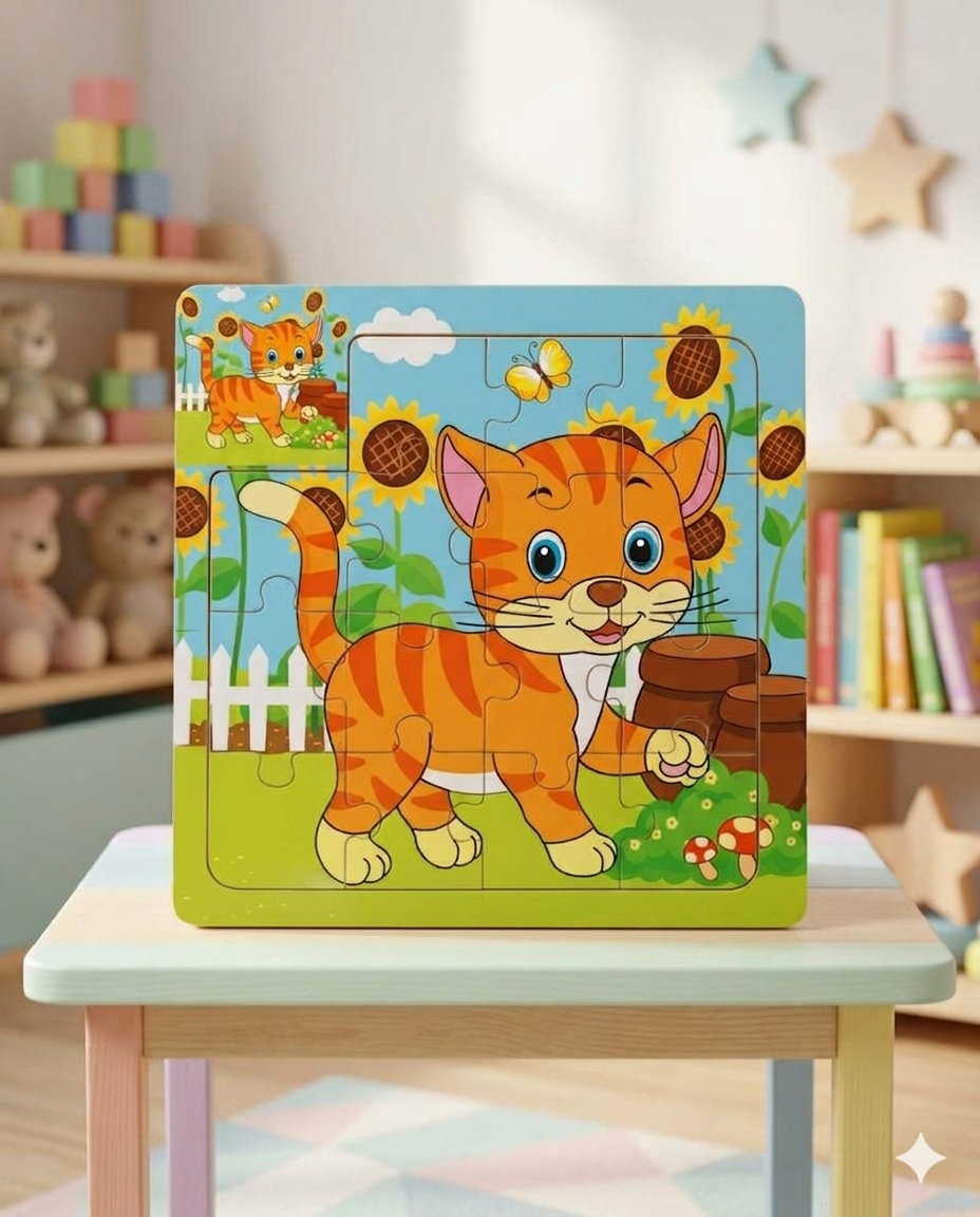 Wooden Cat Puzzle