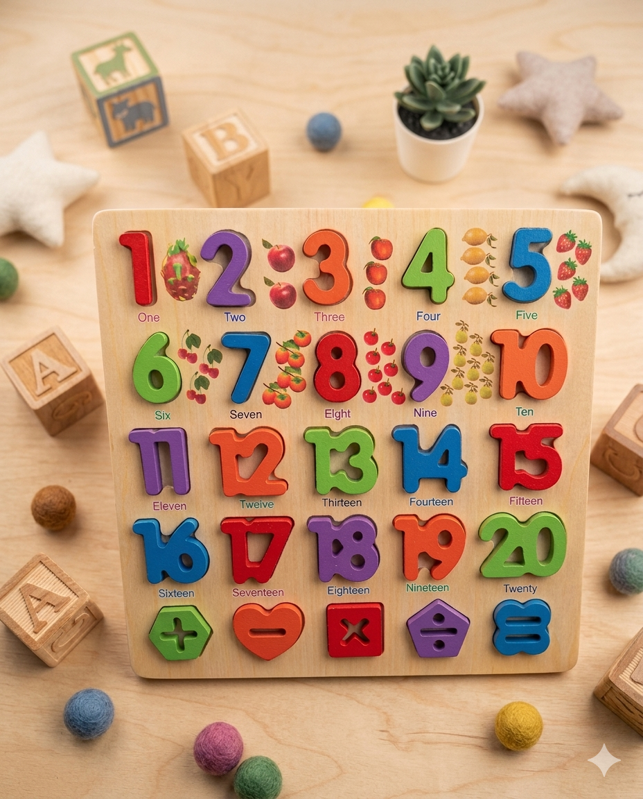 Wooden Numbers Puzzle