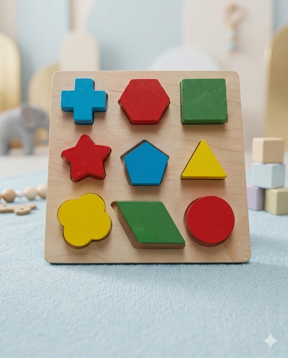 Wooden Shapes Sorter Puzzle
