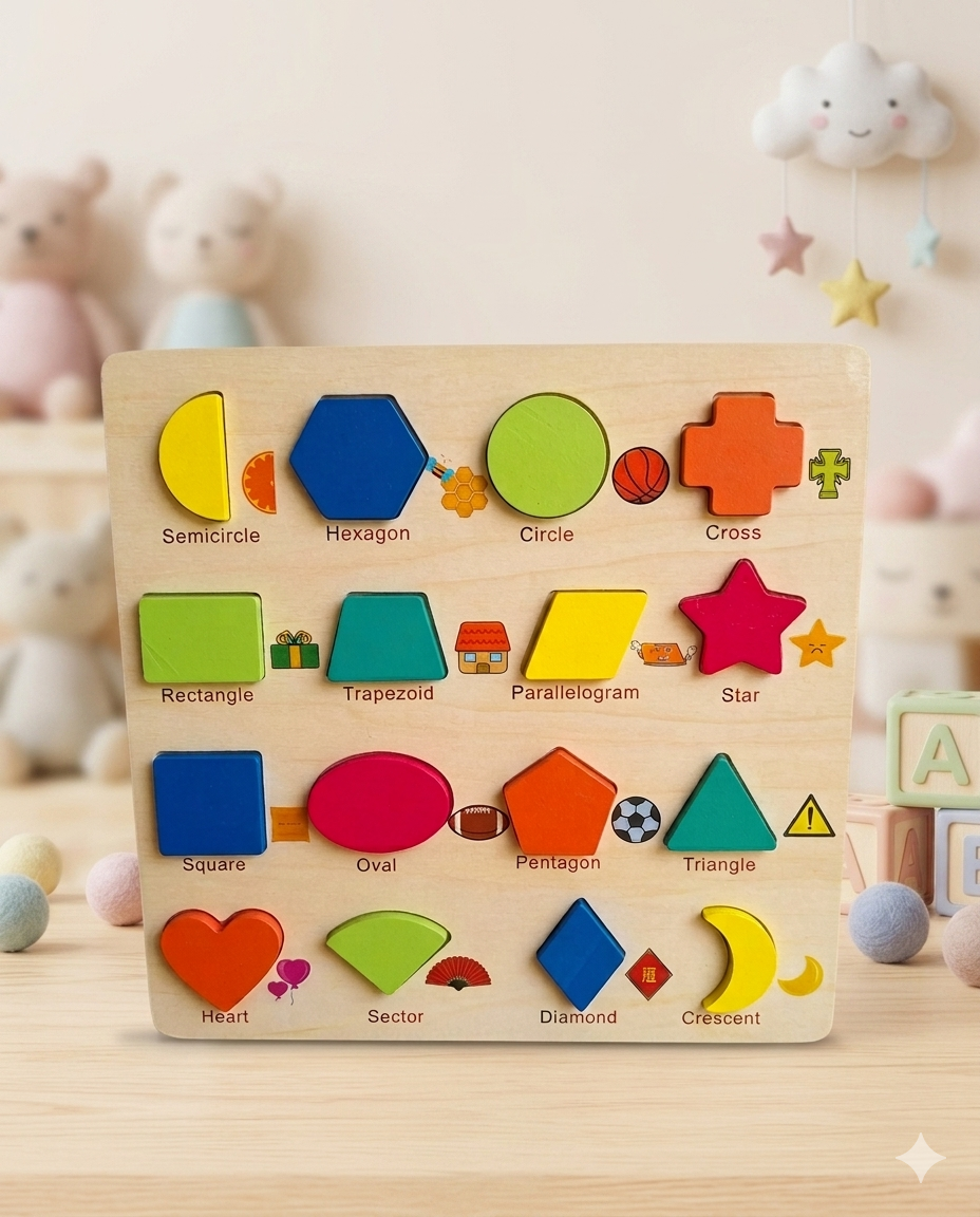 Wooden Shapes Sorting Puzzle